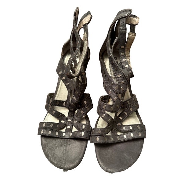 Rockport Abielle Gladiator Sandals Women’s 7.5 black Leather Strappy - Picture 2 of 8